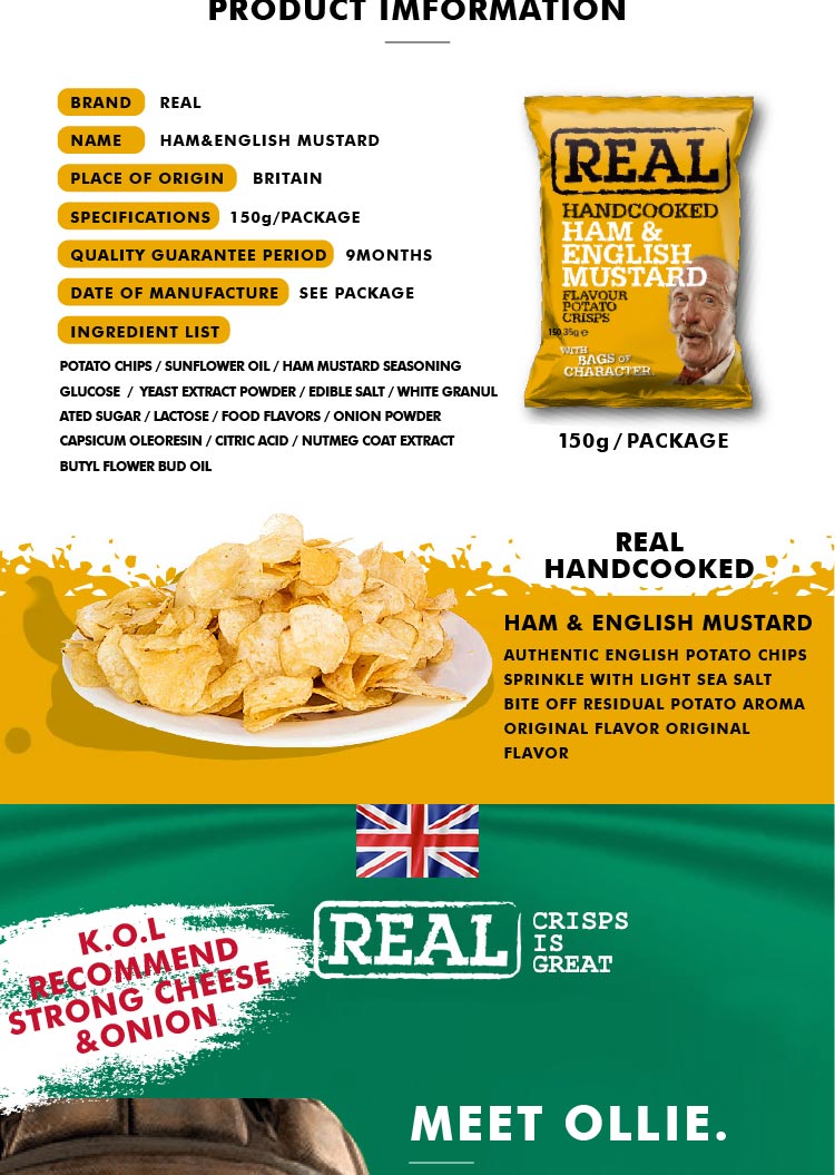 real hand cooked potato crisps