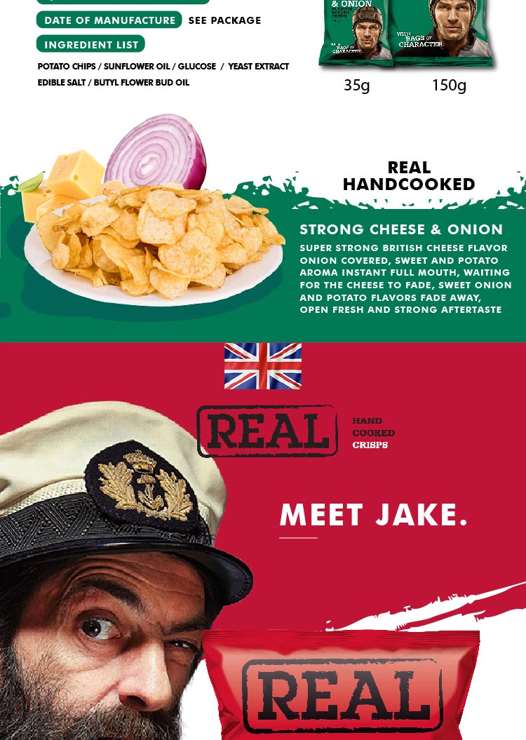 real hand cooked potato crisps